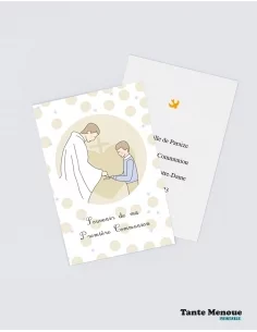 4 Cartes de "Communion Garçon" peau claire...