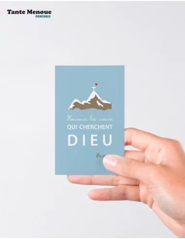 4 Cartes BONNE NOUVELLE "Heureux les...