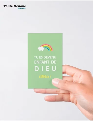 4 Cartes BONNE NOUVELLE "Enfant de...