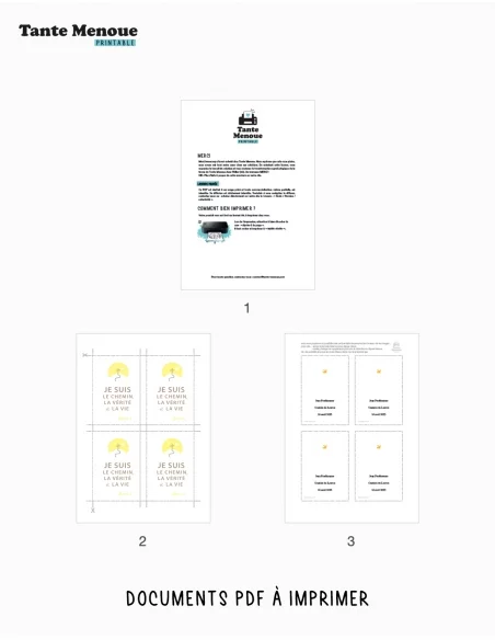 4 Cartes BONNE NOUVELLE "Je suis le chemin" (Personnalisable) - à imprimer