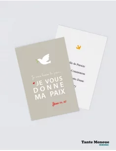 4 Cartes BONNE NOUVELLE "Je vous laisse la paix"...