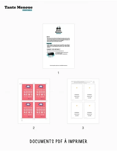 4 Cartes GOOD NEWS "Good News"... 4 Cartes GOOD NEWS "Good News"...