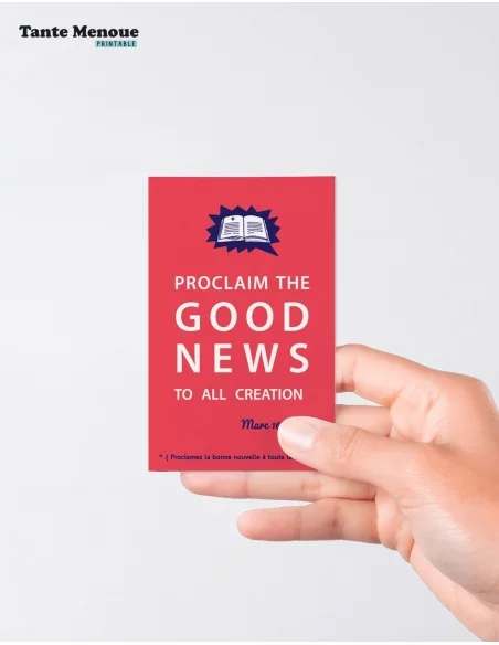4 Cartes GOOD NEWS "Good News" (Personnalisable) - à imprimer