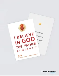 4 Cartes GOOD NEWS "I believe in God" (Personnalisable) -...