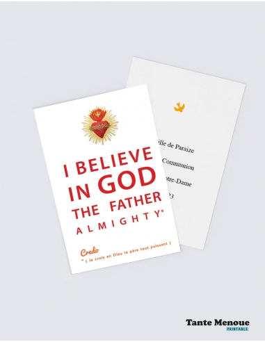 4 Cartes GOOD NEWS "I believe in God" (Personnalisable) - à imprimer