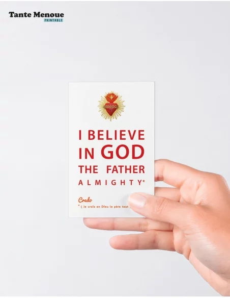 4 Cartes GOOD NEWS "I believe in God" (Personnalisable) - à imprimer