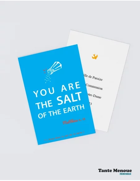 4 Cartes GOOD NEWS "You are the salt" (Personnalisable) - à imprimer