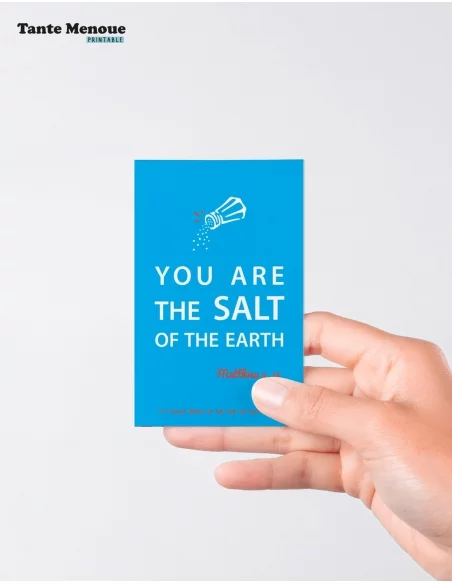 4 Cartes GOOD NEWS "You are the salt" (Personnalisable) - à imprimer