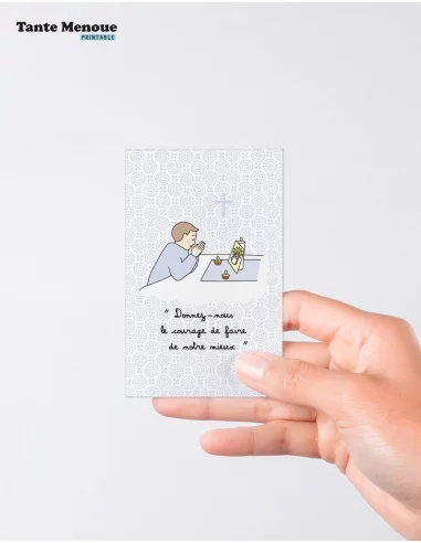 4 Cartes "Petite prière" Garçon...