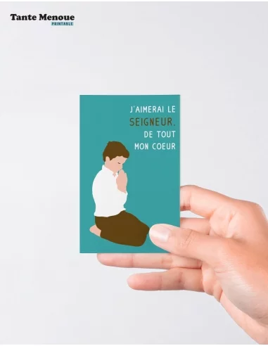 4 Cartes de Communion COLOR Bleu...