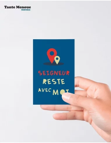 4 Cartes CONFIANCE "Seigneur reste...