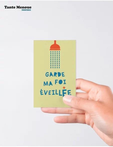 4 Cartes CONFIANCE "Garde ma Foi" (Personnalisable) - à imprimer