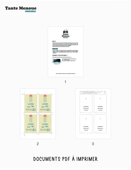 4 Cartes CONFIANCE "Garde ma Foi" (Personnalisable) - à imprimer