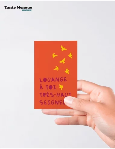 4 Cartes CONFIANCE "Louange à Toi"... 4 Cartes CONFIANCE "Louange à Toi"...