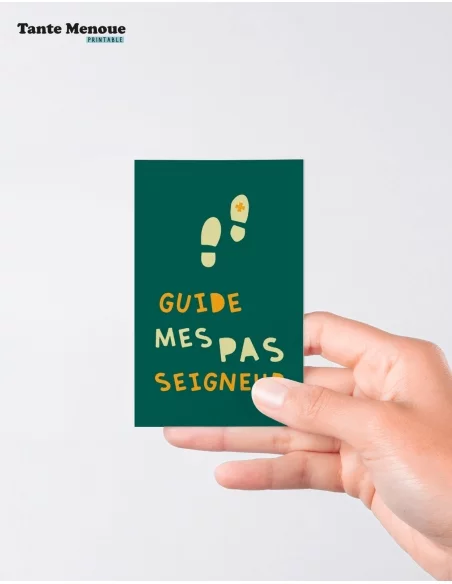 4 Cartes CONFIANCE "Guide mes pas" (Personnalisable) - à imprimer
