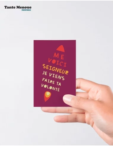 4 Cartes CONFIANCE "Me voici... 4 Cartes CONFIANCE "Me voici...