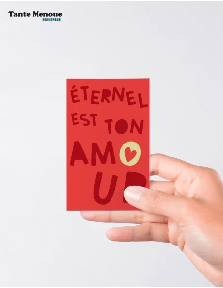 4 Cartes CONFIANCE "Éternel est Ton amour" (Personnalisable) - à imprimer