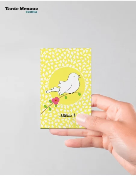4 Cartes "Alléluia" (Personnalisable) - à imprimer
