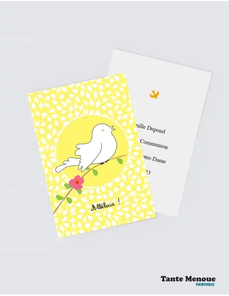 4 Cartes "Alléluia" (Personnalisable) - à imprimer