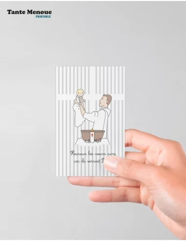 4 Cartes de Baptême "Présentation de...