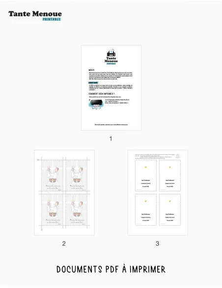 4 Cartes de Baptême "Présentation de l'enfant" (Personnalisable) peau claire