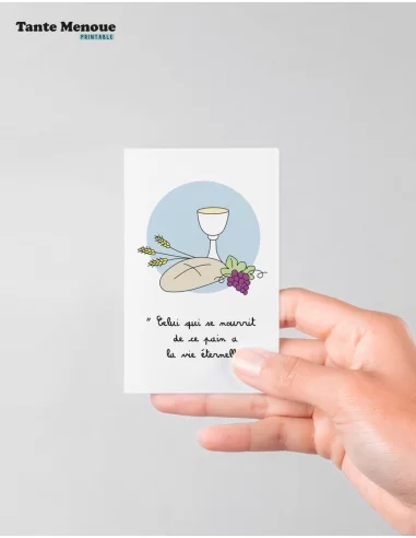 4 Cartes de Communion "Pain de Vie"...