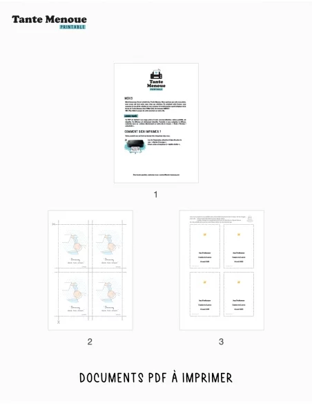 4 Cartes de Baptême "Le Baptême" (Personnalisable) - peau claire