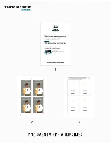 4 Cartes de Communion COLOR Taupe "Ma...