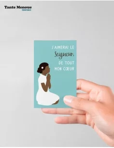 4 Cartes de Communion COLOR Bleu "J'aimerai le Seigneur"... 2