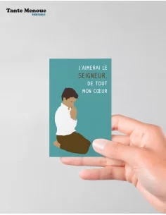 4 Cartes de Communion COLOR Bleu "J'aimerai le Seigneur"... 2