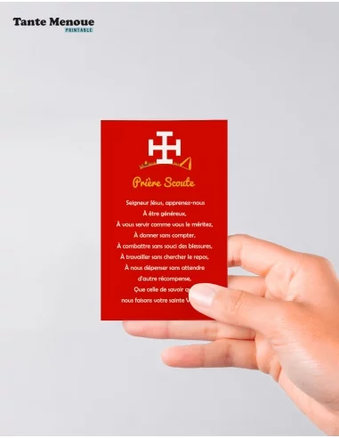 4 Cartes de prière "Scout"...