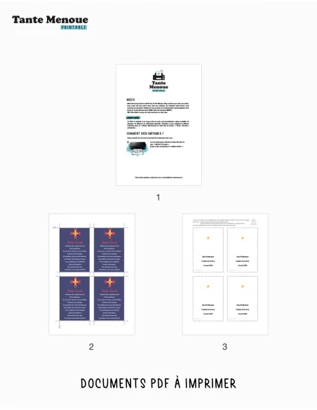4 Cartes de prière "Scout d'Europe" (Personnalisable)