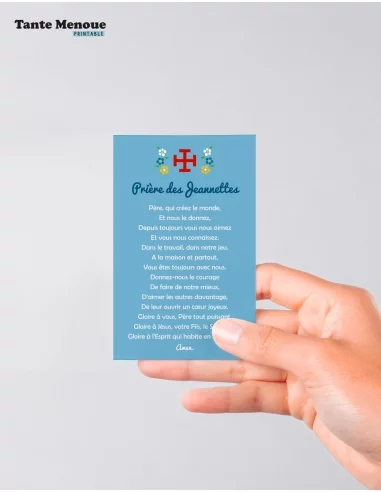 4 Cartes de prière "Jeannette"... 4 Cartes de prière "Jeannette"...