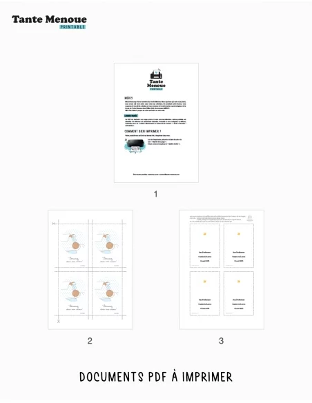 4 Cartes de Baptême "Le Baptême" (Personnalisable) - peau mate