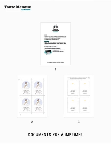 4 Cartes de Baptême "Berceau" (Personnalisable) peau mate