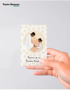 4 Cartes de "Communion Fille" (Personnalisable) peau foncée 2