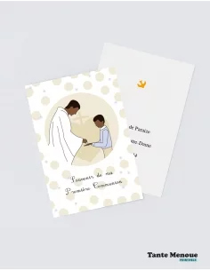 4 Cartes de "Communion Garçon" peau foncée...